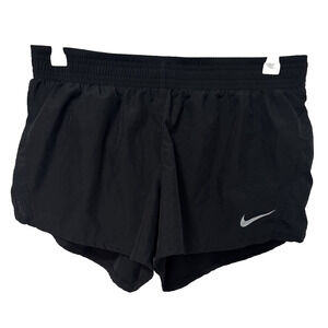 Nike Women's L Black Dri Fit Running Shorts Active Workout Fitness Exercise‎ Gym